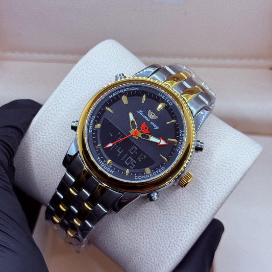 Dual Time Watch Truetone With black Dial