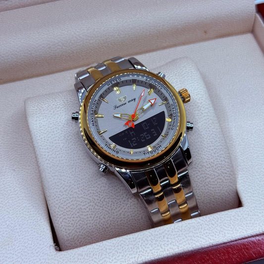 Dual Time Watch Truetone With gray Dial