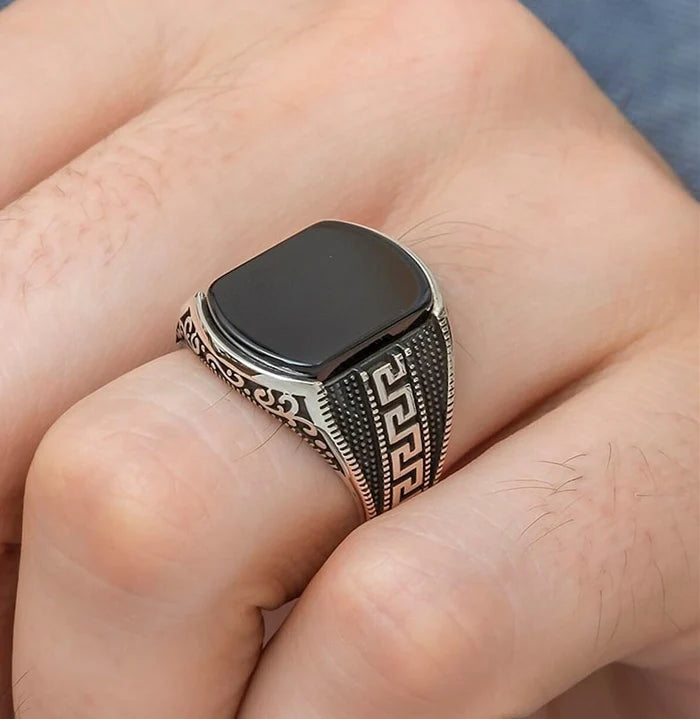 Turkish Greek Pattern Ring-925
