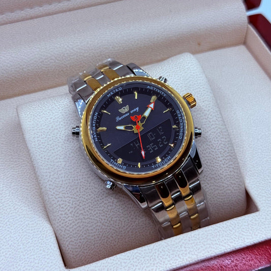 Dual Time Watch Truetone With black Dial