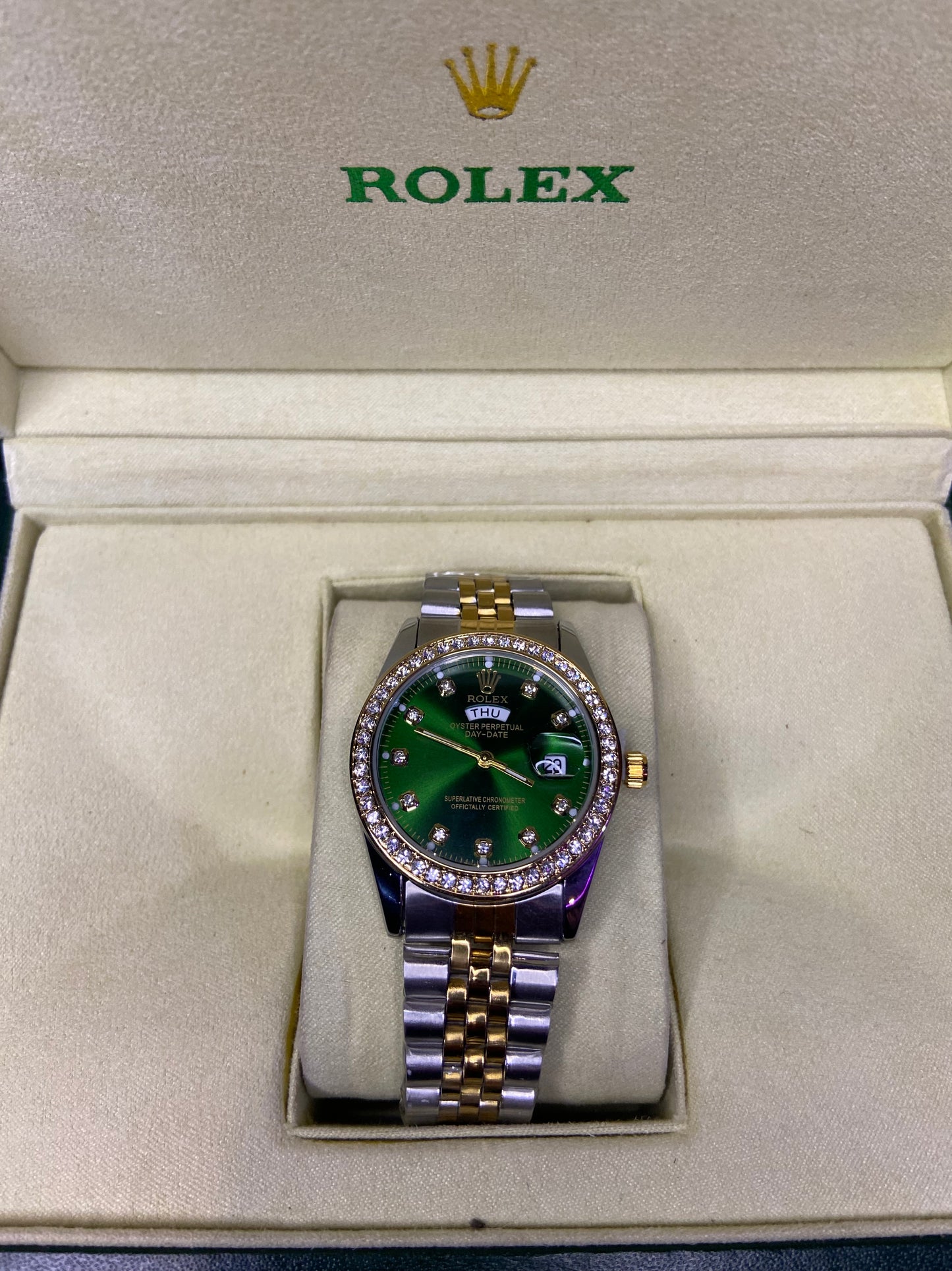 Rolex Oyster Perpetual Day-Date – Two Tone green Dial Edition