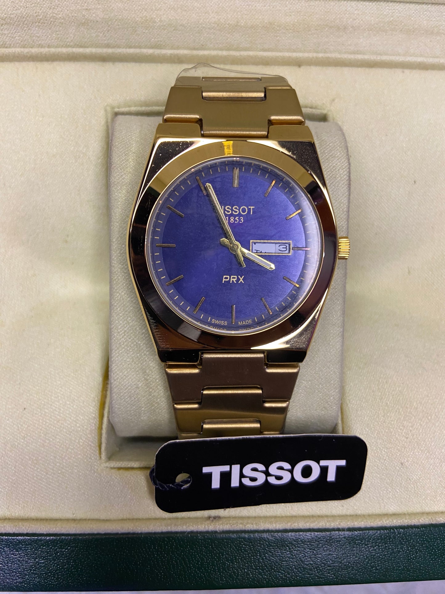 Tissot Prx 1853 gold With Blue Dial