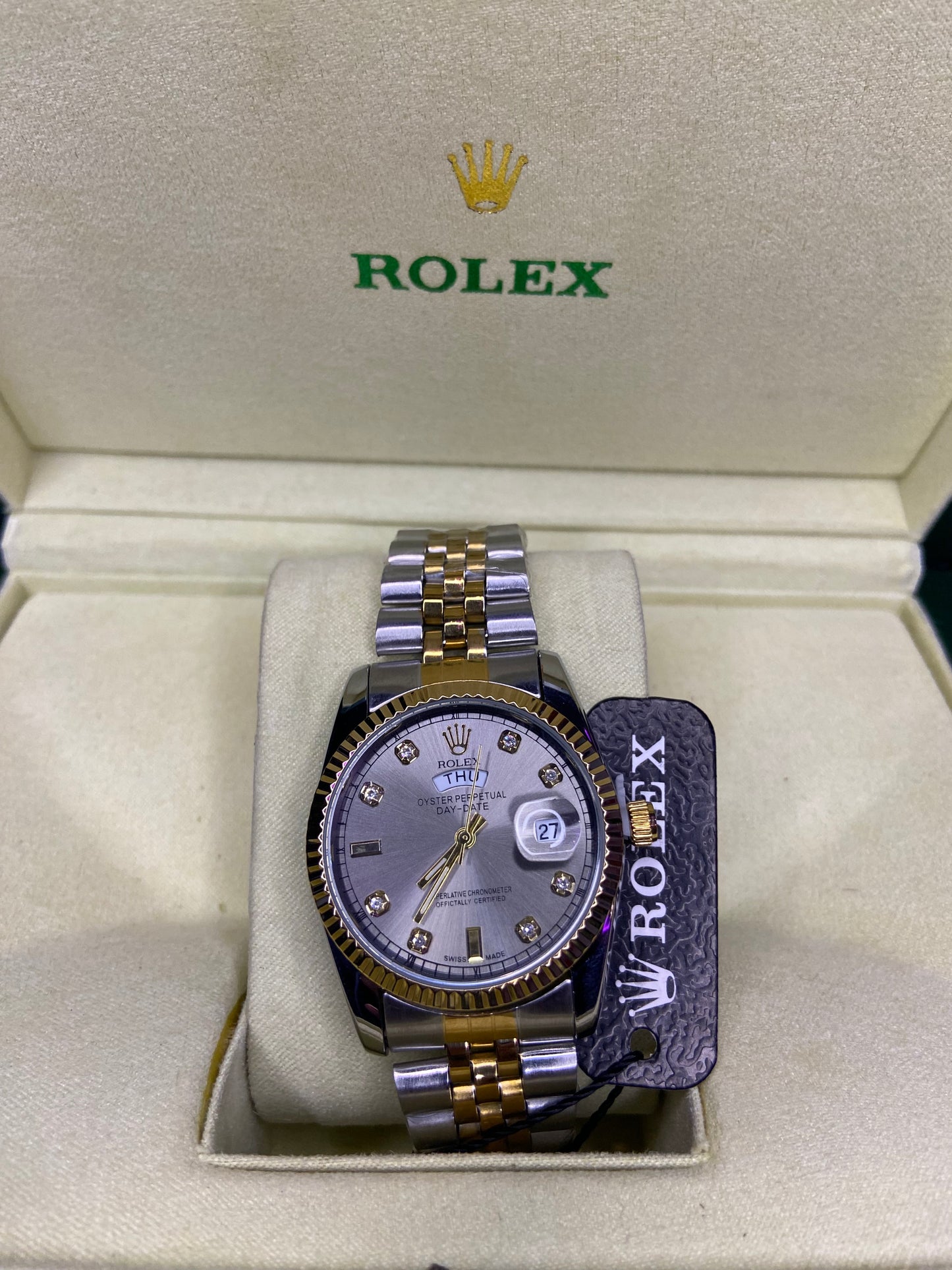 Rolex Oyster Perpetual Day-Date – Two Tone Silver Dial Edition
