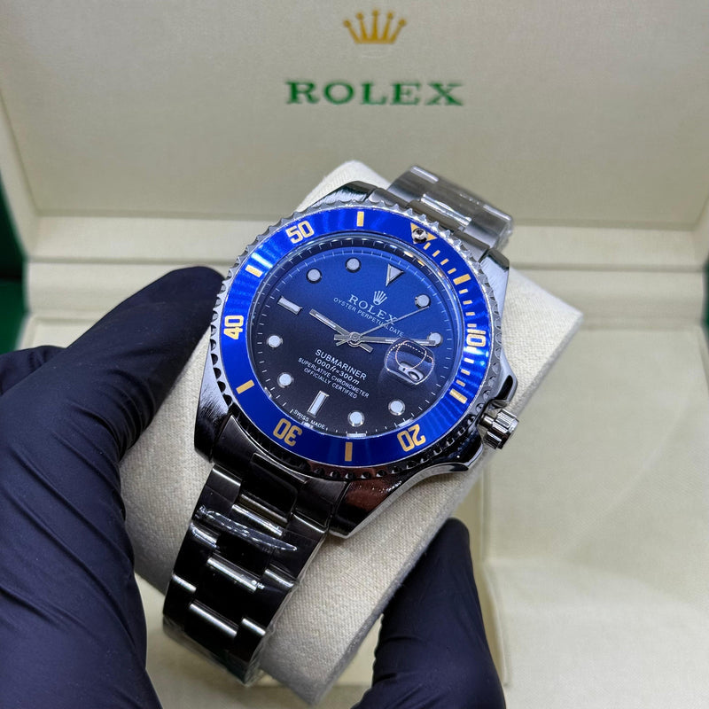 Rolex Submariner Blue Rotating Dial With Master Lock