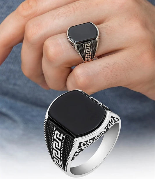 Turkish Greek Pattern Ring-925