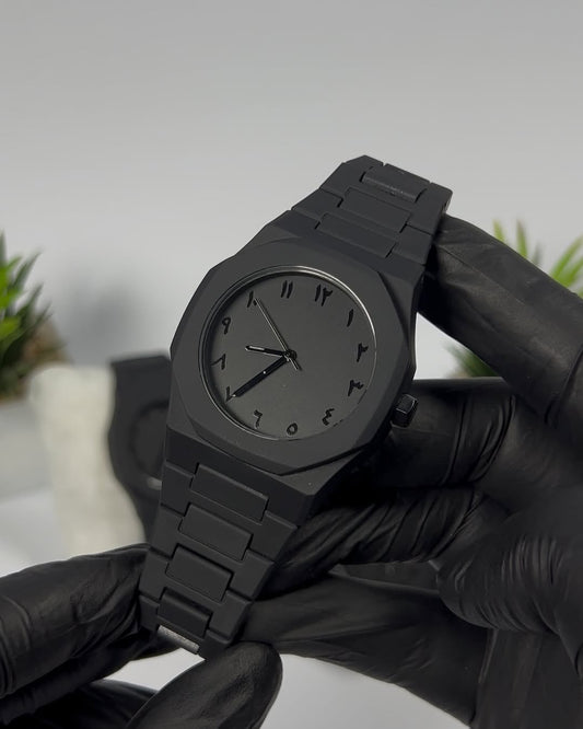 black aura arbic watch